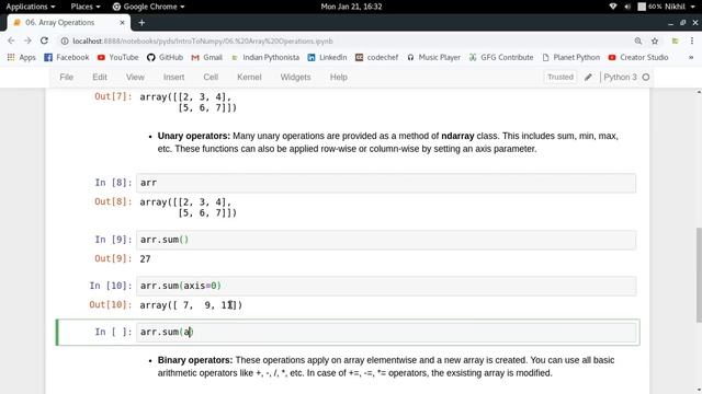 Introduction to Numpy (Part-6) | Array Operations смотреть онлайн