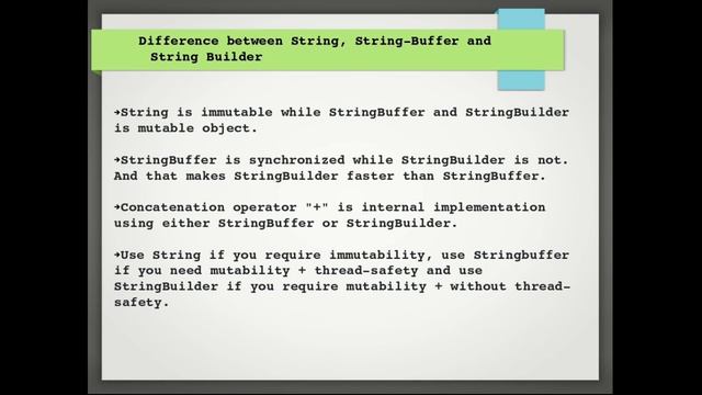 Java Interview Question #4: What is difference between String, StringBuffer and StringBuilder ? смотреть онлайн