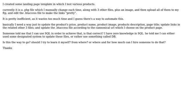 Webmasters: Should I use SQL to save time? and How? смотреть онлайн