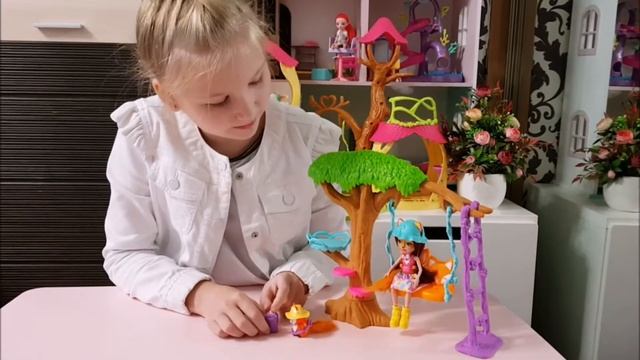 Обзор игрового набора Enchantimals кукла Фелисити Лис и Флик.