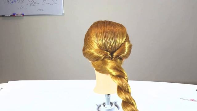 How to make low bun with Hairstyle tutorial Как сделать низкий пучок Учебник по прическе смотреть онлайн