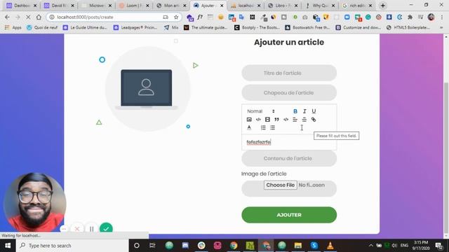 Tutoriel Laravel 7 - Partie 5: Editeur de texte riche, modification et suppression d'un article смотреть онлайн