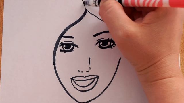 Barbie zeichnen lernen - How to draw Barbie - Как нарисовать Барби איך לצייר ברבי смотреть онлайн