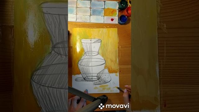 Учимся писать натюрморт в теплой цветовой гамме ( подготовительный класс) смотреть онлайн