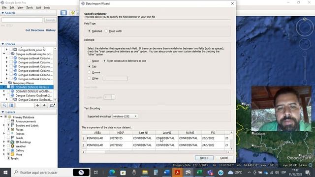 Mapping an excel sheet with geocoded data on Google Earth Pro, for epidemic surveillance. смотреть онлайн