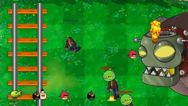 Играем в игру "Энгри Бёрдз против Зомби". смотреть онлайн