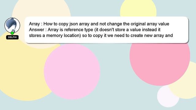 Array : How to copy json array and not change the original array value смотреть онлайн