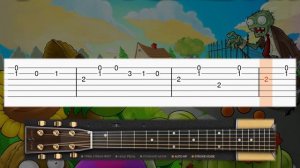 Plants vs Zombies - Grasswalk - Guitar tutorial (TAB)