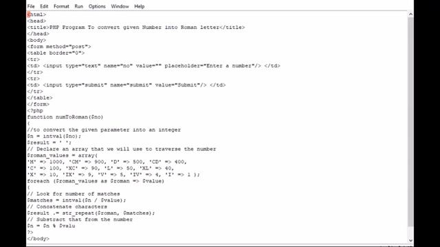 PHP Program To convert given Number into Roman letter смотреть онлайн