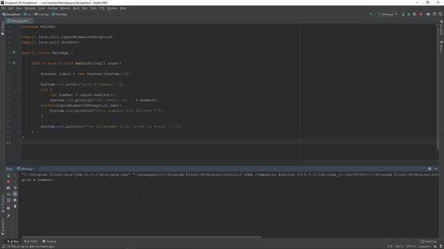 Java les Bases Exception смотреть онлайн
