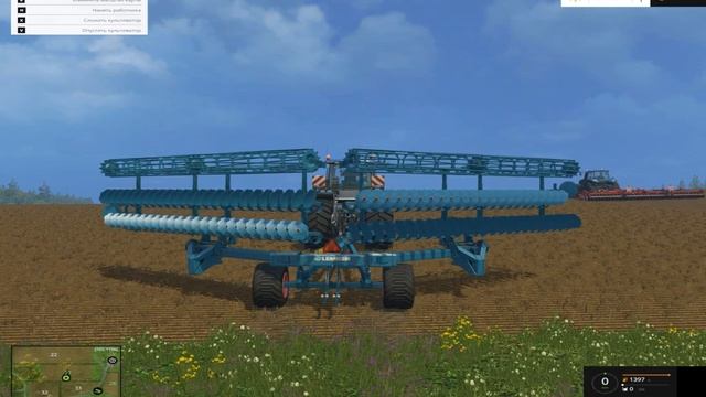 Farming Simulator 2015 Небольшой обзор плуга + культиватора смотреть онлайн