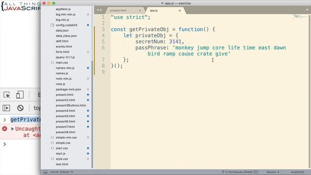 JavaScript Question: How can I Create a Private, Immutable Object? смотреть онлайн