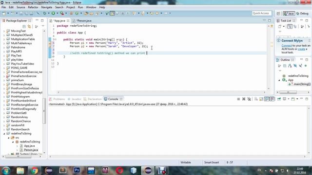 JAVA How to override toString method смотреть онлайн