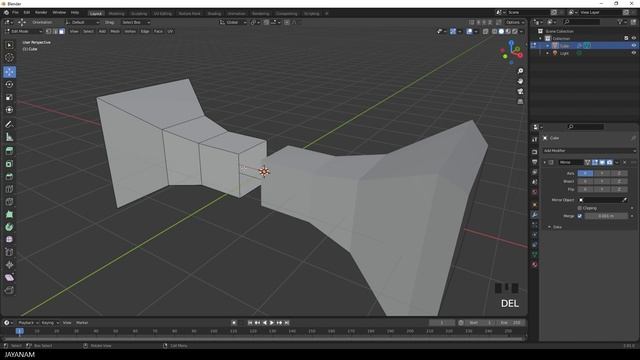 Blender 2.9 Mirror Modifier Beginner tutorial смотреть онлайн