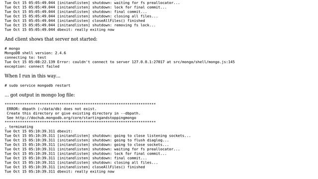 Ubuntu: ERROR: dbpath does not exist (2 Solutions!!) смотреть онлайн