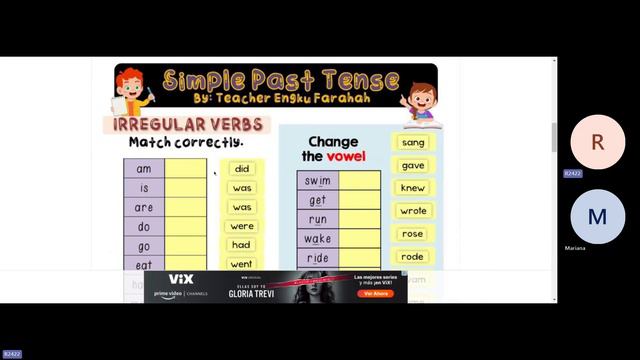 Teacher Jimena´s Class on Regular and Irregular Verbs in Past Simple смотреть онлайн