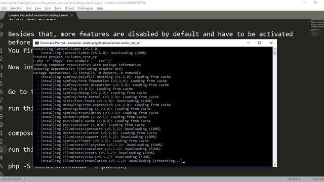 Lumen 5.5 and Laravel 5.5 : Installation and Create a Restful API - 01 смотреть онлайн