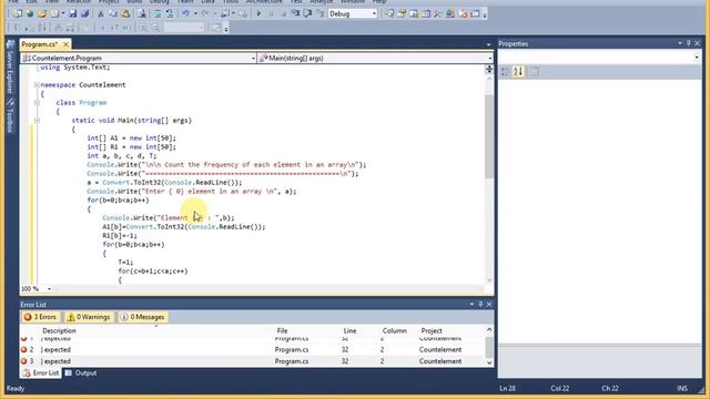 Count the Frequency of element of number in array.c#.net смотреть онлайн