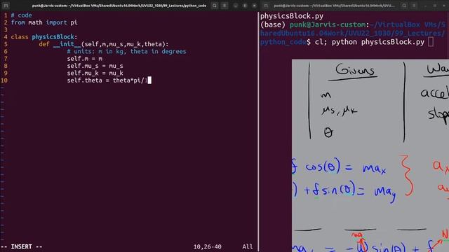 Solving problems with Python - Block sliding down slope physics problem смотреть онлайн