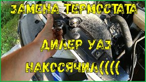 Косяк дилера УАЗ, замена термостата-перегрев побежден!