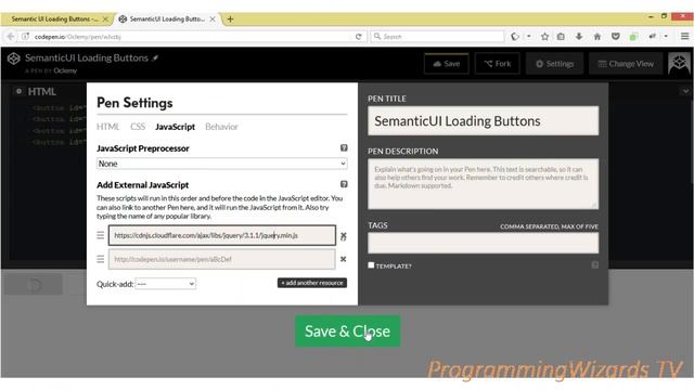 Semantic UI + JQuery Ep.05 : Loading Buttons/Spinner смотреть онлайн