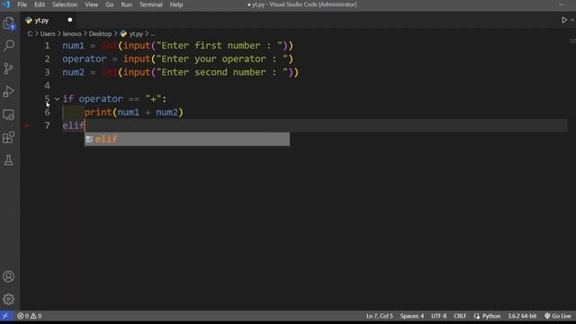 Simple calculator with + - * / operation using python смотреть онлайн