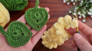 Мастер класс - очаровательный цветок ???? и листики ? крючком ??