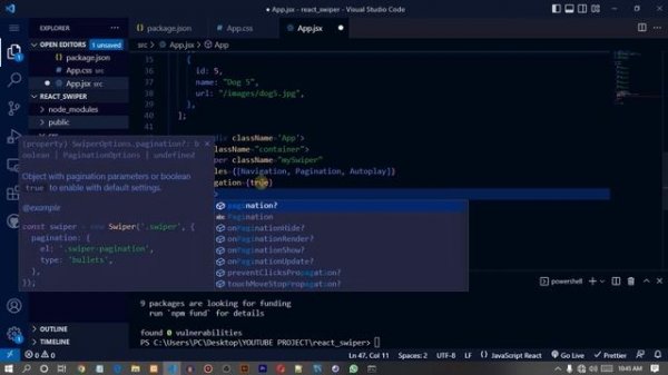 Image Slider with React and Swiper.js