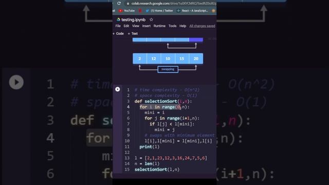Selection Sort Program 02 | Selection Sort in python | Sorting Algorithm смотреть онлайн