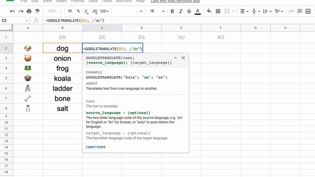 Google Sheets cells automatic translation with Google Translate смотреть онлайн