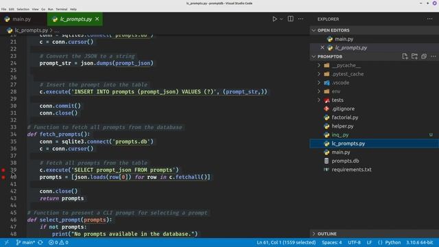 Storing and reading prompts from database | LangChain OpenAI смотреть онлайн