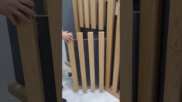 Реечная перегородка процесс монтажа. #diy #woodworking #interiordesign #дизайнинтерьера смотреть онлайн