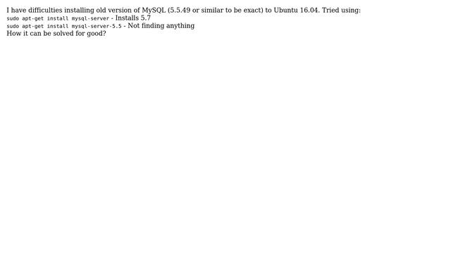 Ubuntu: Ubuntu 16.04 and old version of MySQL смотреть онлайн