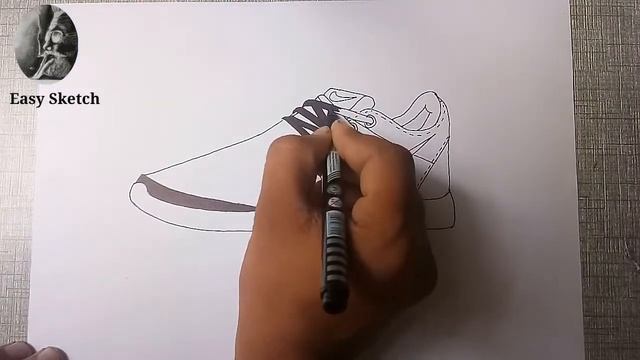 How to draw 3D Nike shoes on paper | easy sketch смотреть онлайн