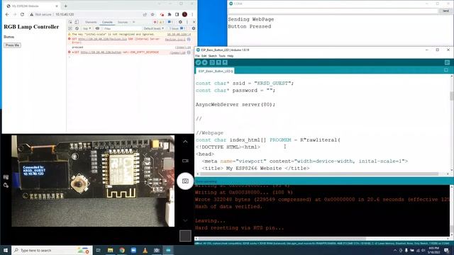 ESP8266 with Arduino 7.4 - Making a button on the Web Page Control an LED on the Board смотреть онлайн