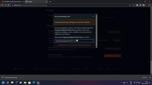 How to Delete GitHub Repository | Full Step By Step | In Hindi | in 2022 смотреть онлайн
