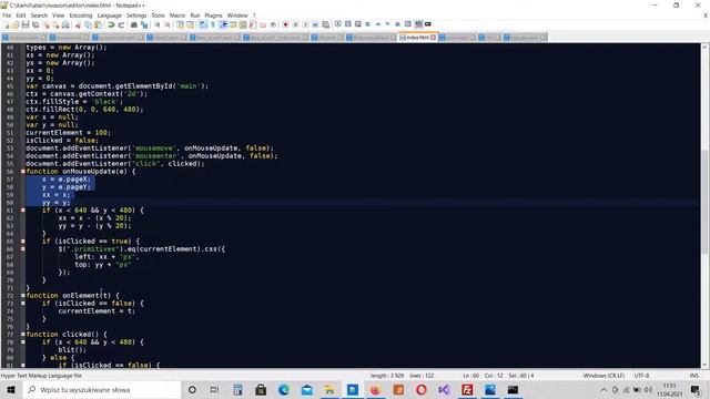 Smallest JavaScript game editor ever? Detailed explanation of the code. смотреть онлайн