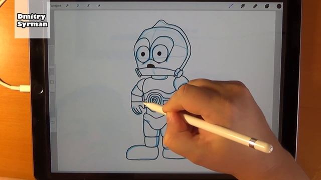 How to draw C3PO, Star Wars, Как нарисовать дроида С3ПО смотреть онлайн