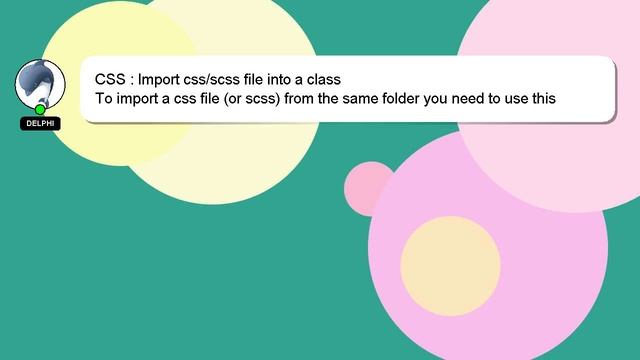 CSS : Import css/scss file into a class смотреть онлайн