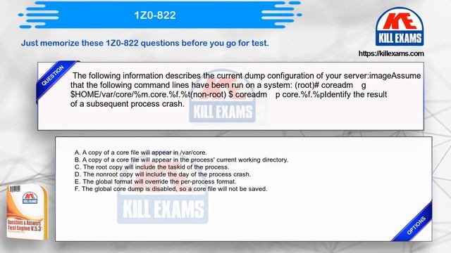 1Z0-822 - Oracle Solaris 11 Advanced System Administration Real Exam Questions and Answers смотреть онлайн