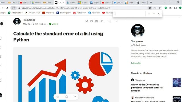 Calculate the standard error of a list using Python - blog post смотреть онлайн
