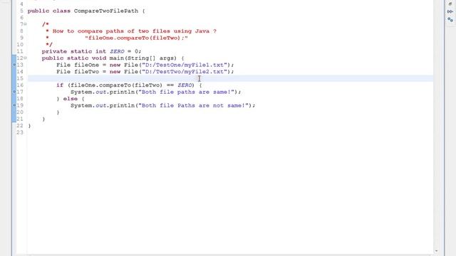 HOW TO COMPARE PATHS OF TWO FILES USING JAVA смотреть онлайн