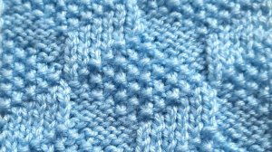 3D узор из лицевых и изнаночных петель 1 часть