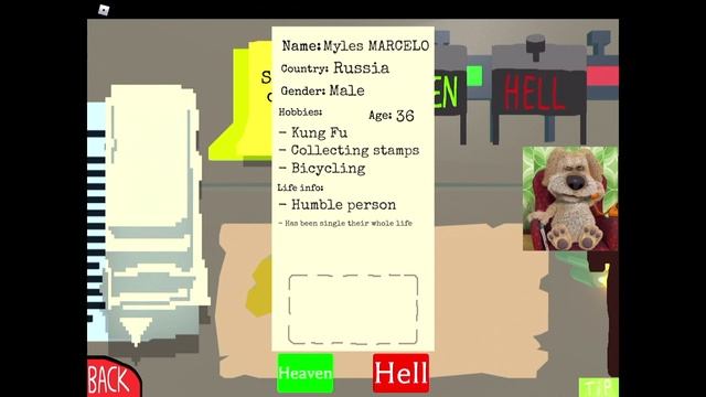 Ben chooses who to put in Heaven or Hell - roblox Heaven or Hell смотреть онлайн