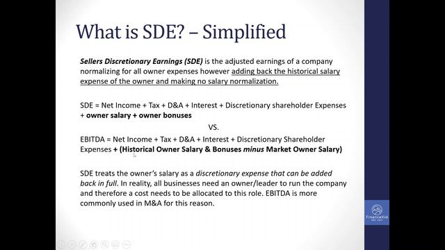EBITDA vs. SDE - What Is The Difference? смотреть онлайн