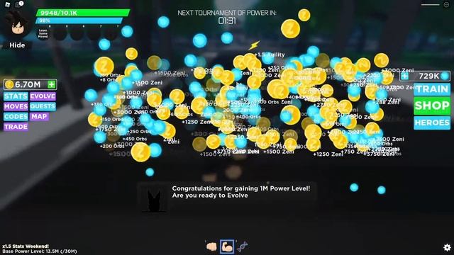 Roblox OP Super Evolution Script/Hack (Infinite Zeni, Infinite Orbs)