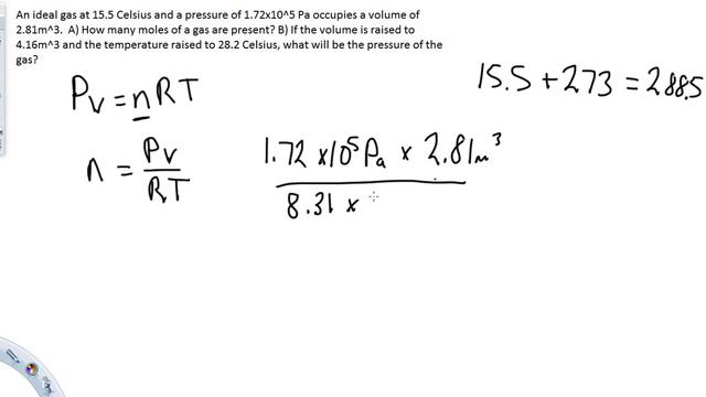 Ideal gas, How many moles of gas and what is the pressure смотреть онлайн
