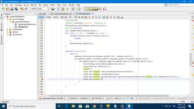 Juego de Snake Java - Apache NetBeans смотреть онлайн