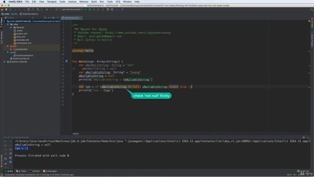 26 Null safety Working with Nullable types and non null types, Elvis operator смотреть онлайн